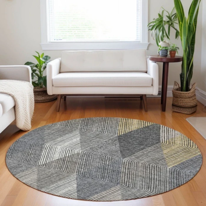 Addison Chantille ACN962-Pewter 8 ft. X 8 ft. Round Rug