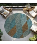 Addison Chantille ACN962-Teal 8 ft. X 8 ft. Round Rug