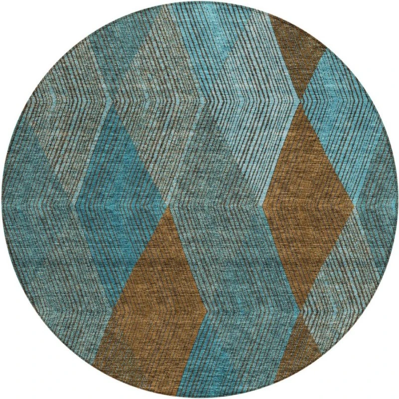 Addison Chantille ACN962-Teal 8 ft. X 8 ft. Round Rug