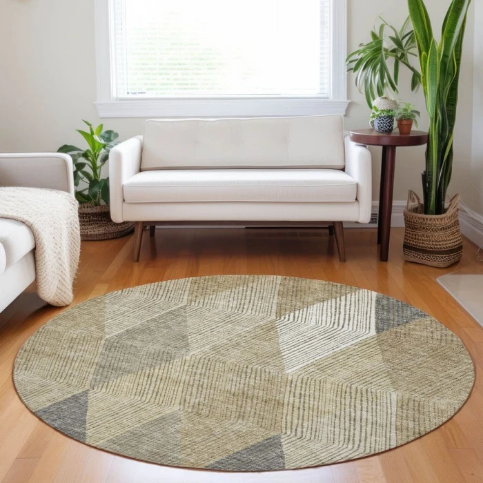 Addison Chantille ACN962-Wheat 8 ft. X 8 ft. Round Rug