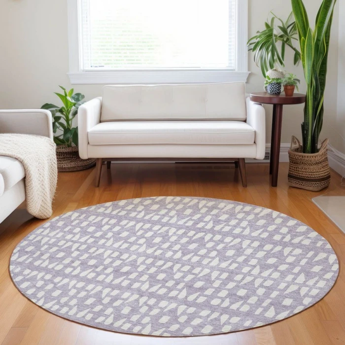 Addison Chantille ACN963-Lavender 8 ft. X 8 ft. Round Rug