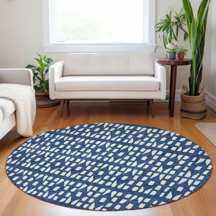 Addison Chantille ACN963-Navy 8 ft. X 8 ft. Round Rug