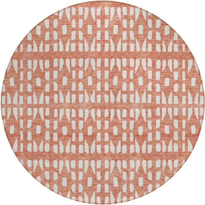 Addison Chantille ACN963-Salmon 8 ft. X 8 ft. Round Rug