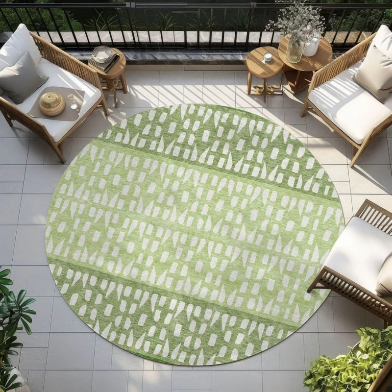 Addison Chantille ACN964-Green 8 ft. X 8 ft. Round Rug