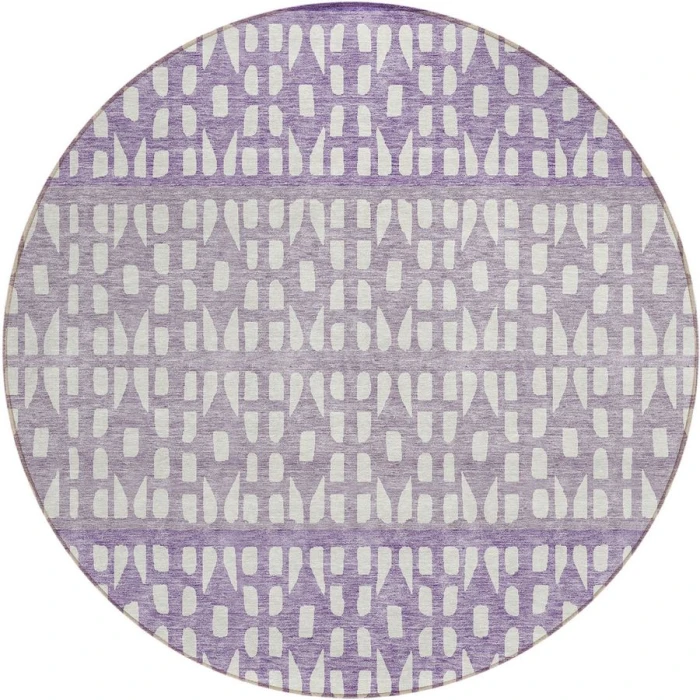 Addison Chantille ACN964-Purple 8 ft. X 8 ft. Round Rug