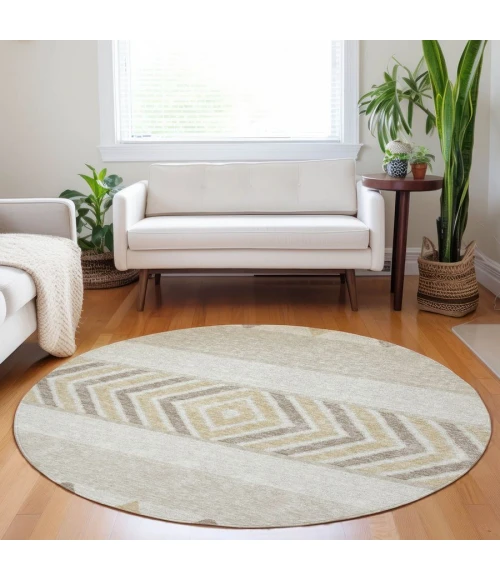 Addison Chantille ACN965-Beige 8 ft. X 8 ft. Round Rug