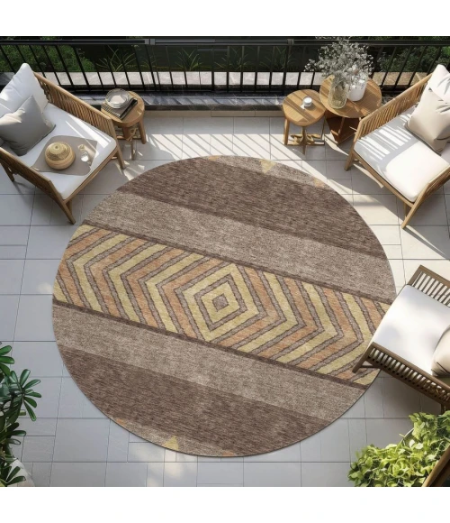 Addison Chantille ACN965-Brown 8 ft. X 8 ft. Round Rug