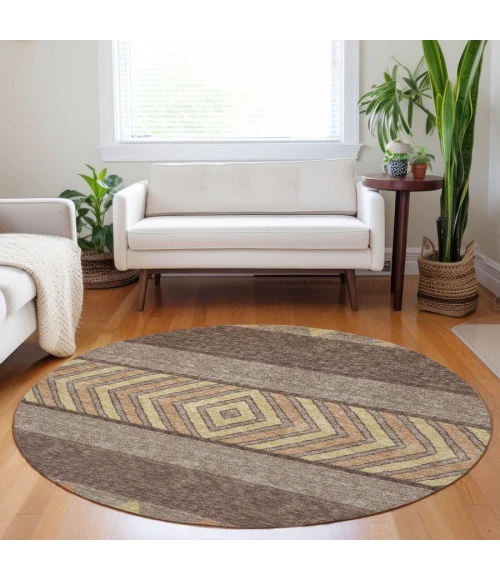 Addison Chantille ACN965-Brown 8 ft. X 8 ft. Round Rug