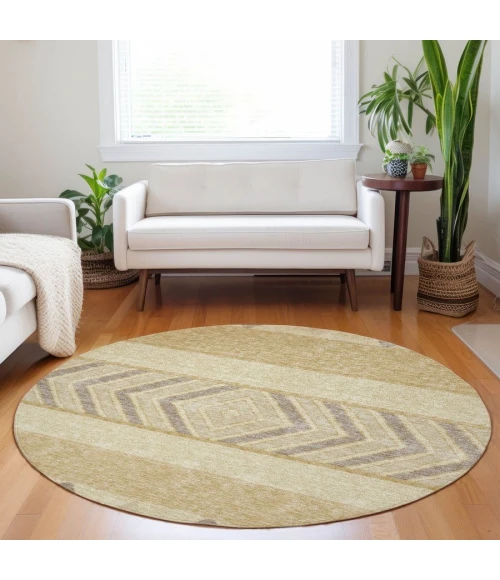Addison Chantille ACN965-Gold 8 ft. X 8 ft. Round Rug