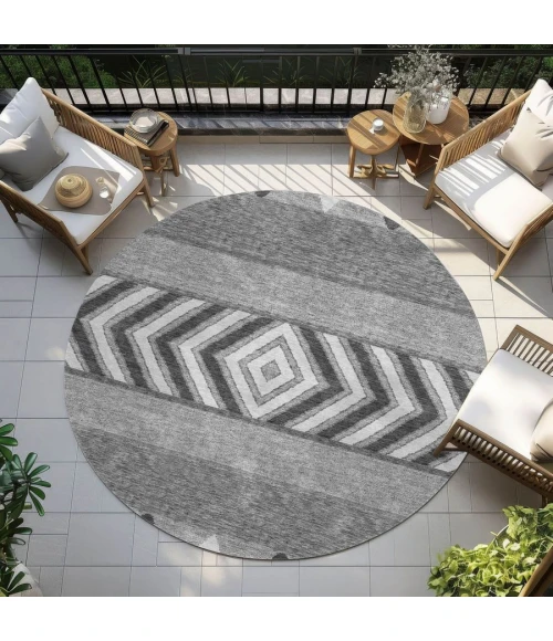 Addison Chantille ACN965-Gray 8 ft. X 8 ft. Round Rug