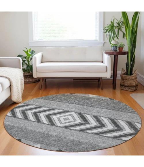 Addison Chantille ACN965-Gray 8 ft. X 8 ft. Round Rug
