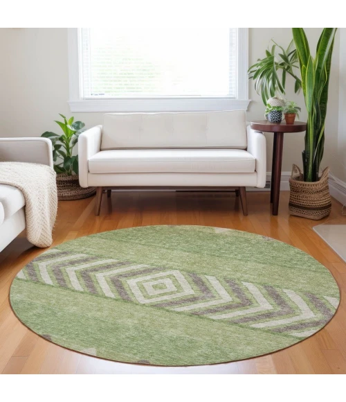Addison Chantille ACN965-Green 8 ft. X 8 ft. Round Rug
