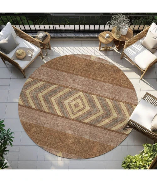 Addison Chantille ACN965-Paprika 8 ft. X 8 ft. Round Rug