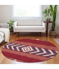Addison Chantille ACN965-Red 8 ft. X 8 ft. Round Rug