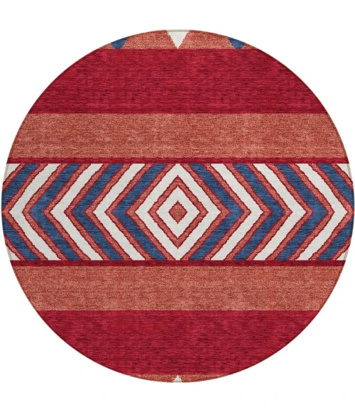 Addison Chantille ACN965-Red 8 ft. X 8 ft. Round Rug