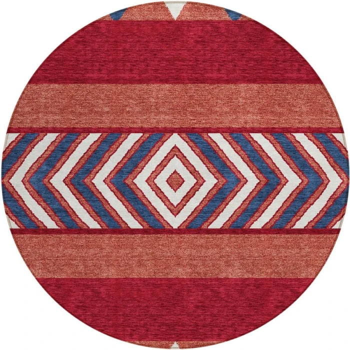 Addison Chantille ACN965-Red 8 ft. X 8 ft. Round Rug