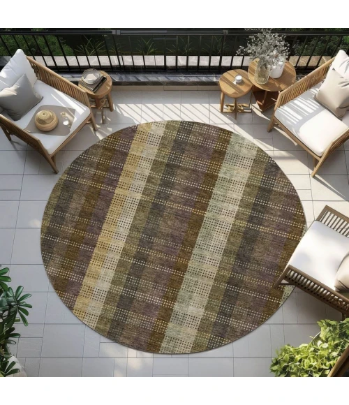 Addison Chantille ACN966-Brown 8 ft. X 8 ft. Round Rug