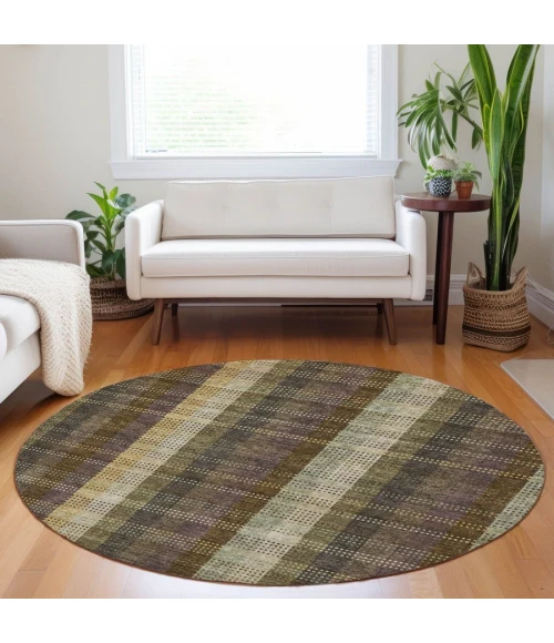 Addison Chantille ACN966-Brown 8 ft. X 8 ft. Round Rug