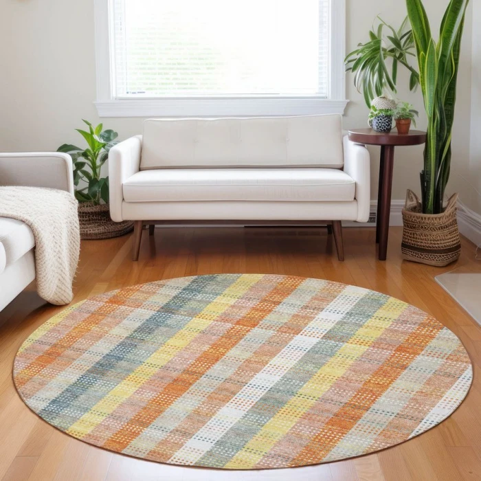 Addison Chantille ACN966-Peach 8 ft. X 8 ft. Round Rug