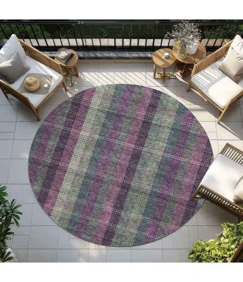 Addison Chantille ACN966-Plum 8 ft. X 8 ft. Round Rug
