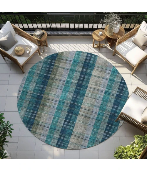 Addison Chantille ACN966-Teal 8 ft. X 8 ft. Round Rug