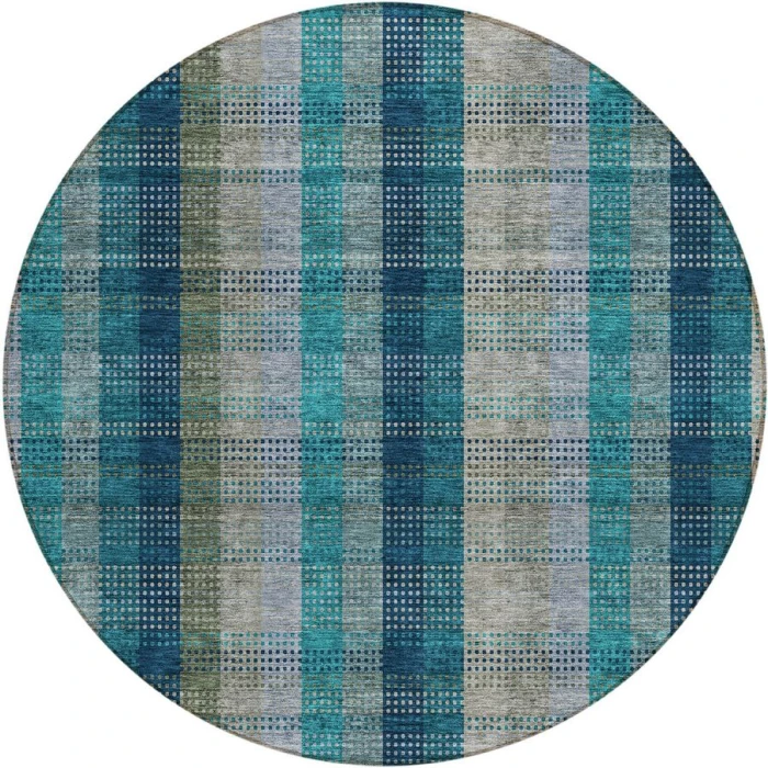Addison Chantille ACN966-Teal 8 ft. X 8 ft. Round Rug