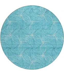 Addison Chantille ACN968-Aqua 8 ft. X 8 ft. Round Rug