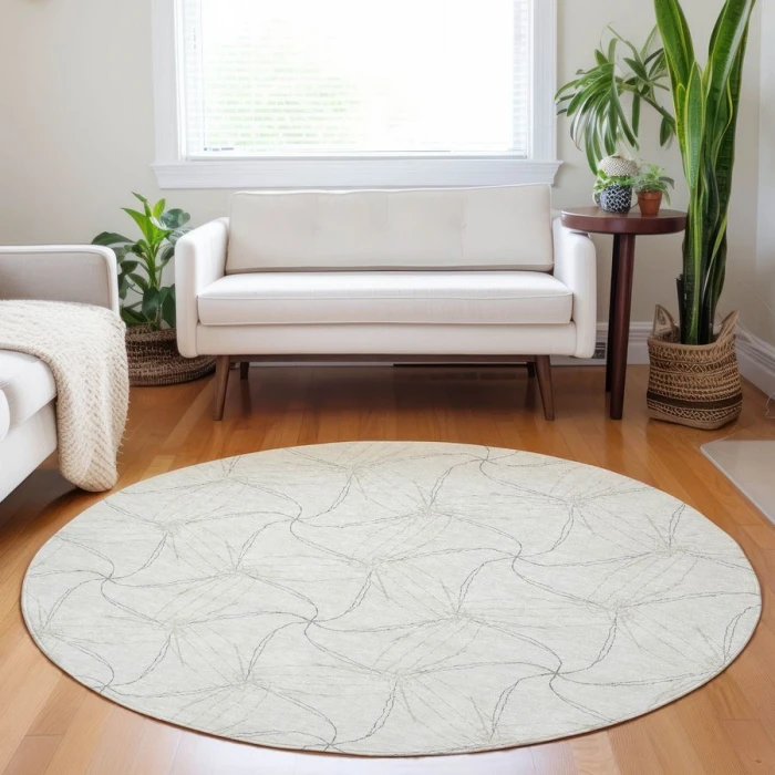 Addison Chantille ACN968-Ivory 8 ft. X 8 ft. Round Rug
