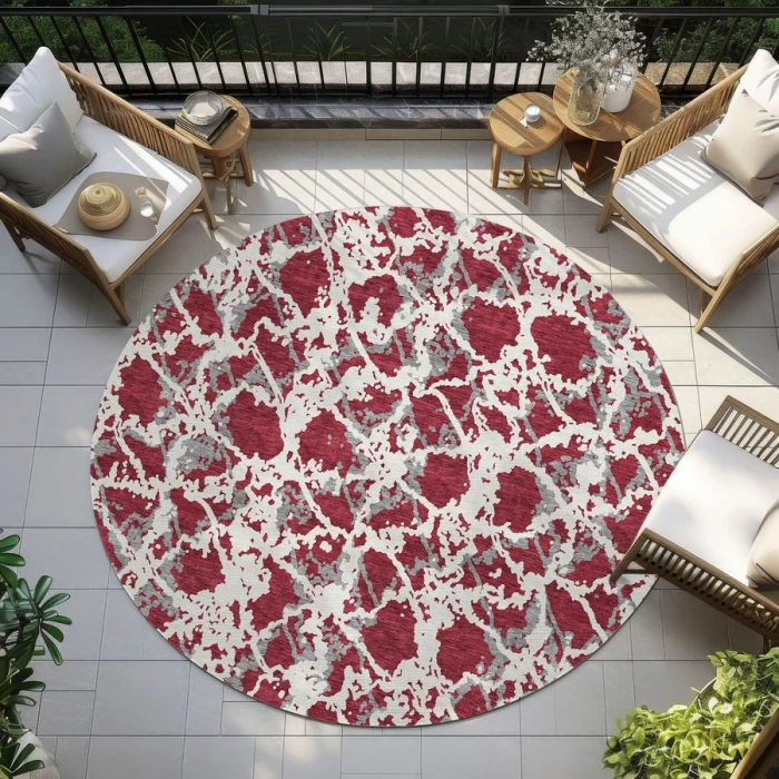 Addison Chantille ACN969-Burgundy 8 ft. X 8 ft. Round Rug