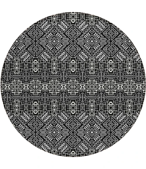 Addison Chantille ACN970-Black 8 ft. X 8 ft. Round Rug