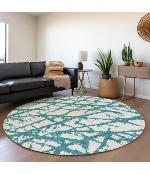 Addison Chantille ACN972-Teal 8 ft. X 8 ft. Round Rug