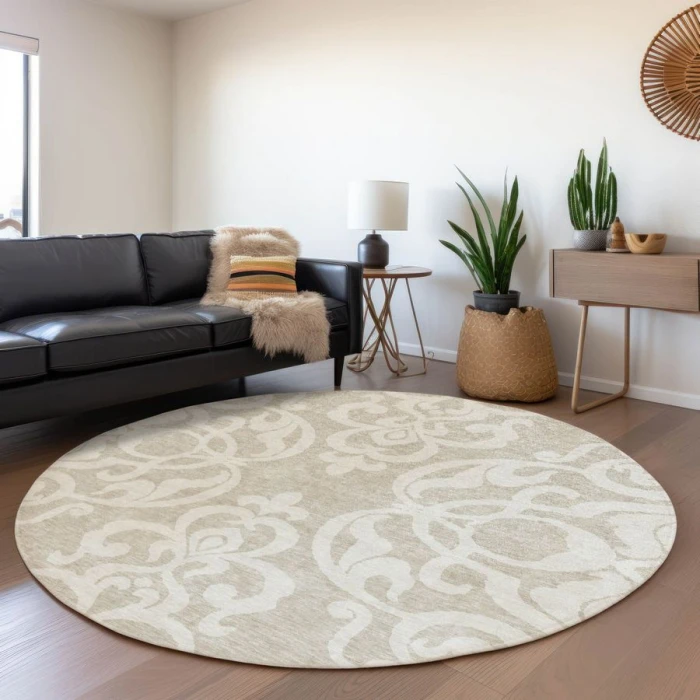 Addison Chantille ACN973-Beige 8 ft. X 8 ft. Round Rug