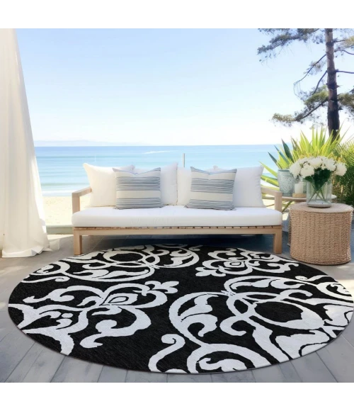 Addison Chantille ACN973-Black 8 ft. X 8 ft. Round Rug