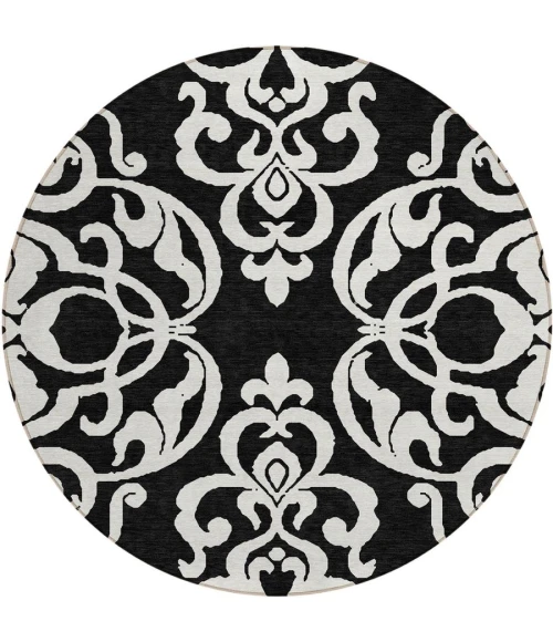 Addison Chantille ACN973-Black 8 ft. X 8 ft. Round Rug