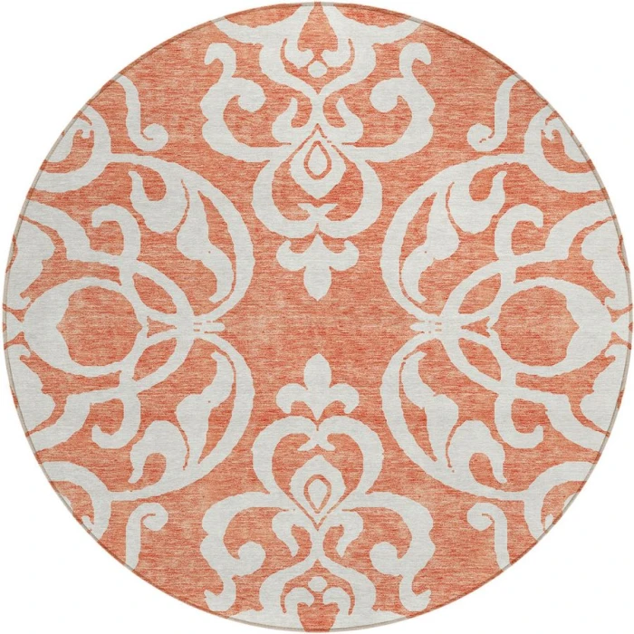Addison Chantille ACN973-Coral 8 ft. X 8 ft. Round Rug