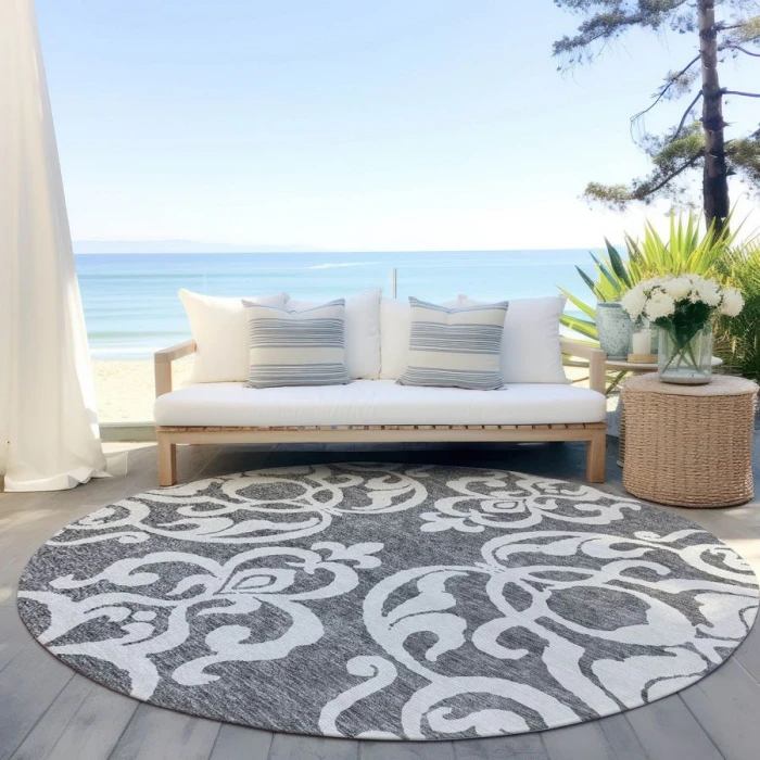 Addison Chantille ACN973-Gray 8 ft. X 8 ft. Round Rug