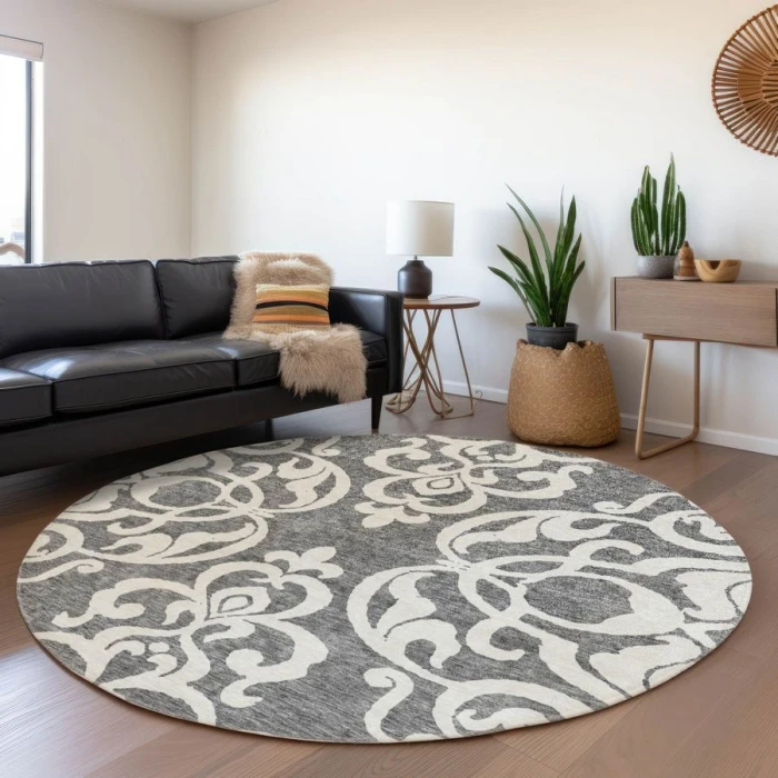Addison Chantille ACN973-Gray 8 ft. X 8 ft. Round Rug