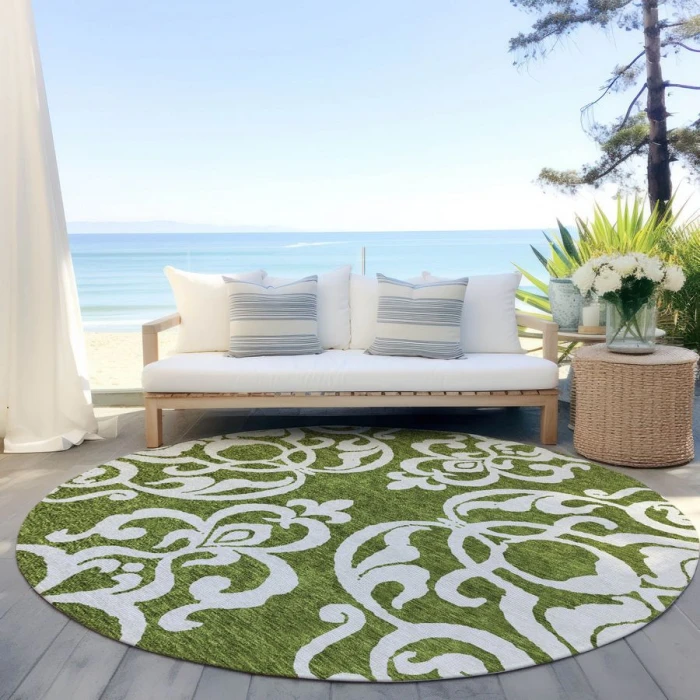 Addison Chantille ACN973-Green 8 ft. X 8 ft. Round Rug