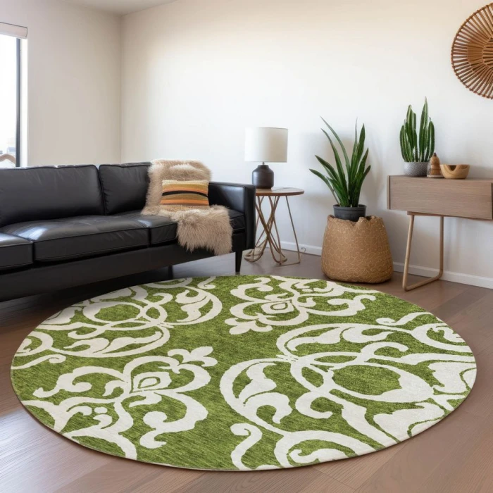 Addison Chantille ACN973-Green 8 ft. X 8 ft. Round Rug