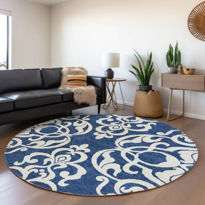 Addison Chantille ACN973-Navy 8 ft. X 8 ft. Round Rug