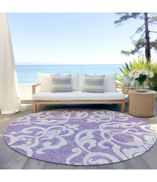 Addison Chantille ACN973-Purple 8 ft. X 8 ft. Round Rug