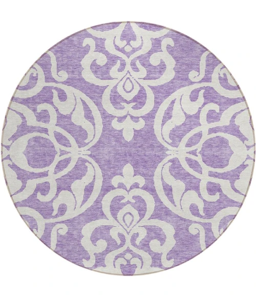 Addison Chantille ACN973-Purple 8 ft. X 8 ft. Round Rug