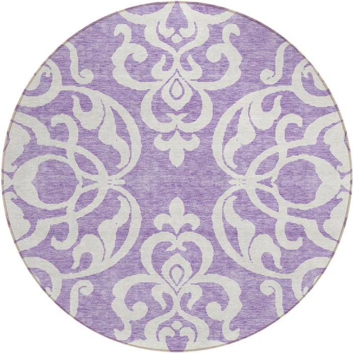 Addison Chantille ACN973-Purple 8 ft. X 8 ft. Round Rug