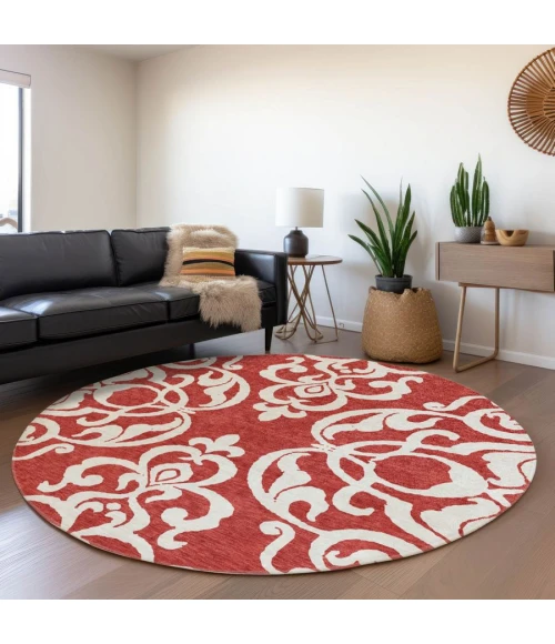Addison Chantille ACN973-Red 8 ft. X 8 ft. Round Rug