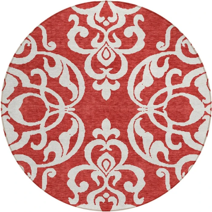 Addison Chantille ACN973-Red 8 ft. X 8 ft. Round Rug