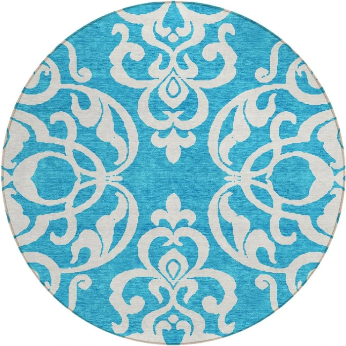 Addison Chantille ACN973-Turquoise 8 ft. X 8 ft. Round Rug