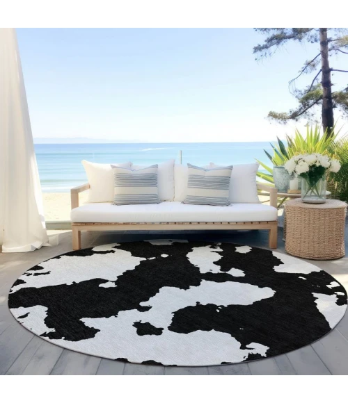 Addison Chantille ACN975-Black 8 ft. X 8 ft. Round Rug