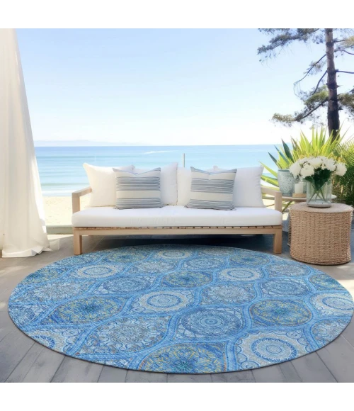 Addison Chantille ACN976-Denim 8 ft. X 8 ft. Round Rug