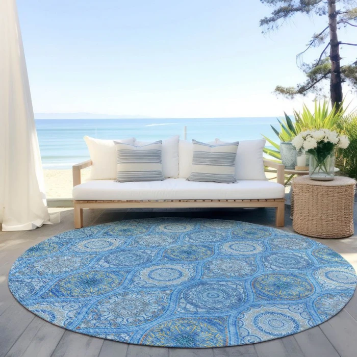 Addison Chantille ACN976-Denim 8 ft. X 8 ft. Round Rug