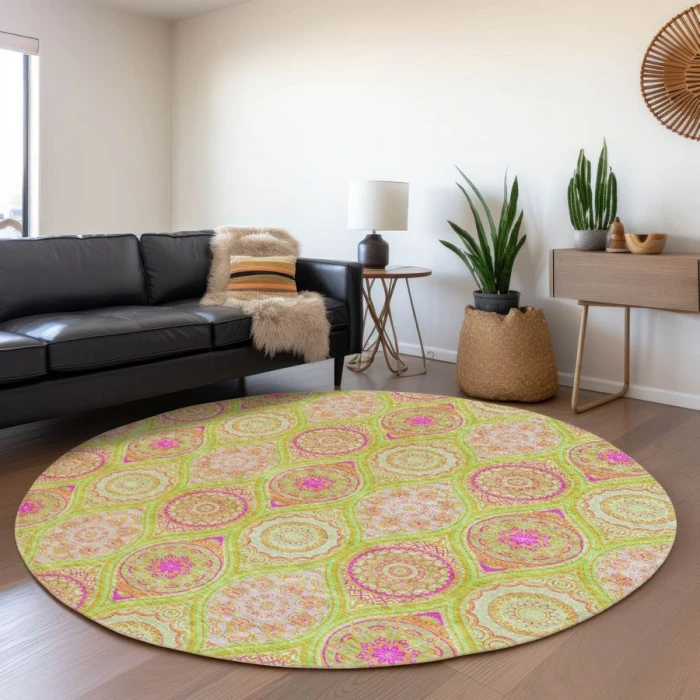 Addison Chantille ACN976-Lime 8 ft. X 8 ft. Round Rug